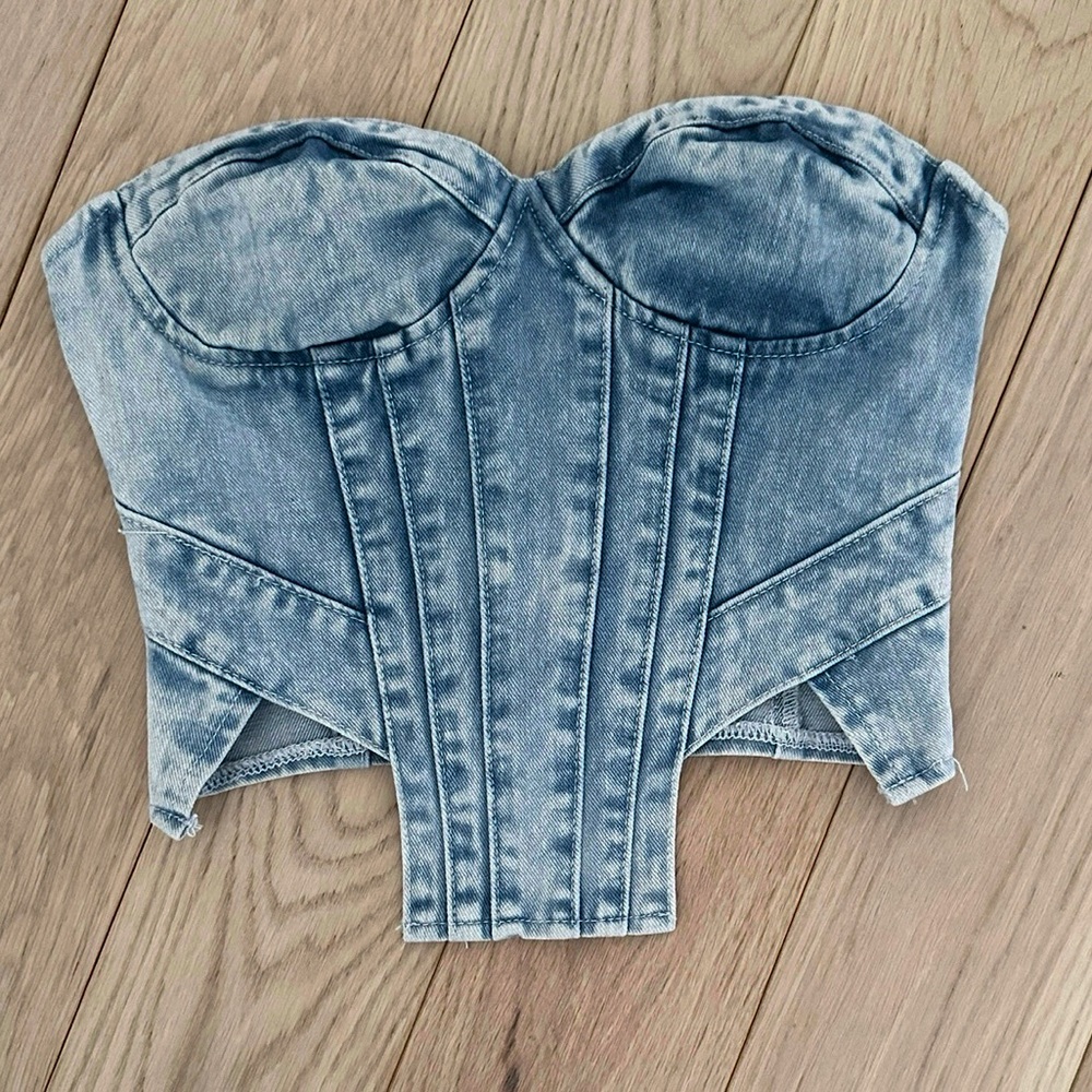 Denim Jean corset top size xs or 2